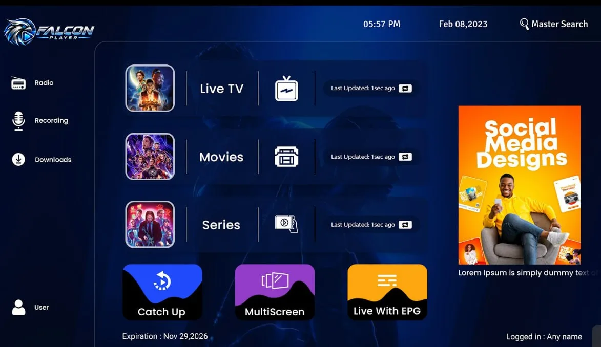 Falcon Player on Android