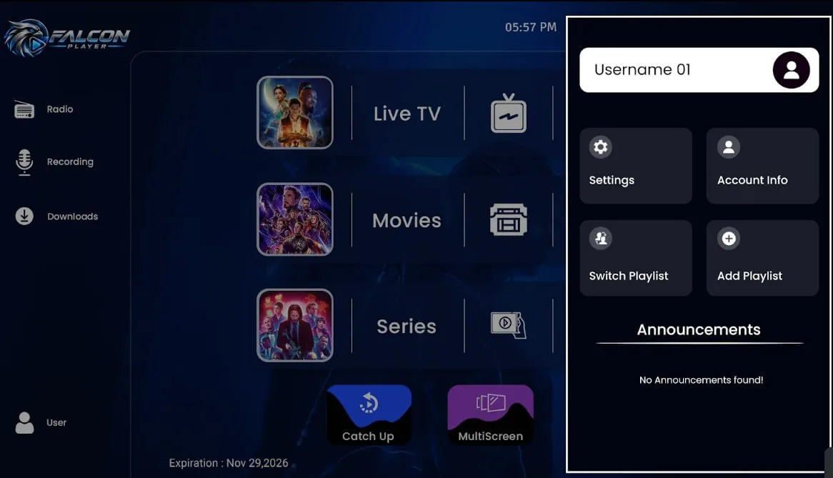 Falcon Player Android screenshot 3